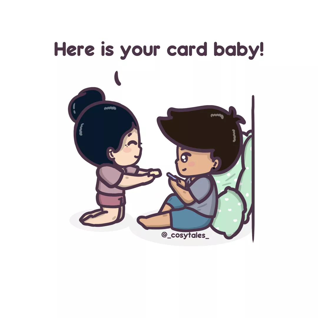 Here is your card baby ❤️